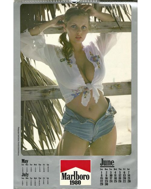 Surgeon General’s warning: smokin’ Joanne Latham Daisy Dukes pics for the 1980 Marlboro calendar may