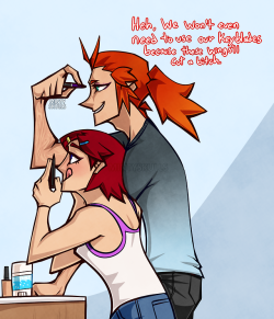 mintyskulls:  If nothing else, he can teach her the ways of killer winged eyeliner.-Don’t repost/alter/use without proper credit, ask first please-