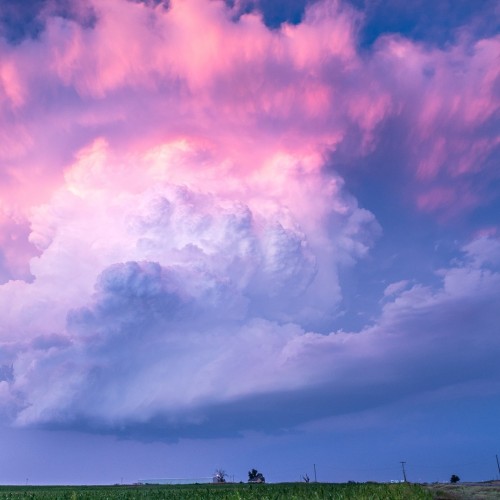 New from Tornado Titans! The backside of a supercell at dusk in 2018. We’re awaiting the next 