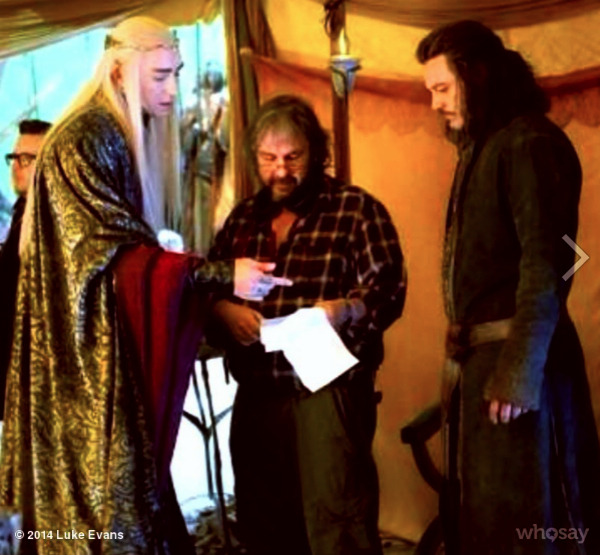 the-hobbit:  Behind the Scenes: Lee, Peter, &amp; Luke filming The Battle of