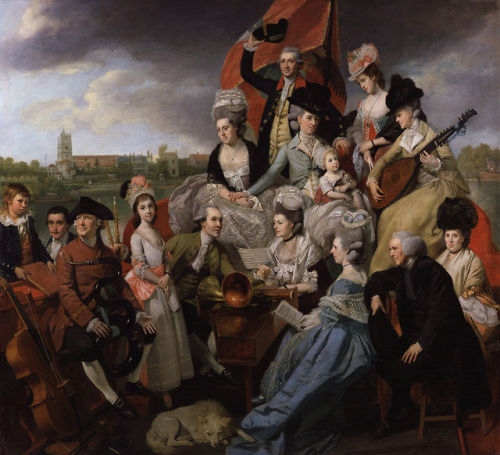 history-of-fashion:1779-1781 Johann Zoffany - The Sharp Family on the Thames