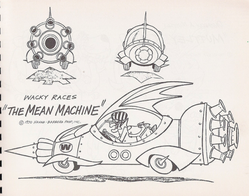 talesfromweirdland:Model sheets from the 1968 Hanna-Barbera cartoon, Wacky Races. The show was a tak