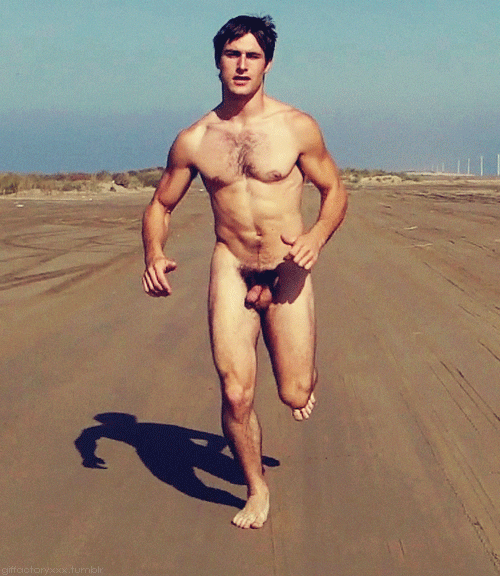 jcircle6:  physique study: a man runs 