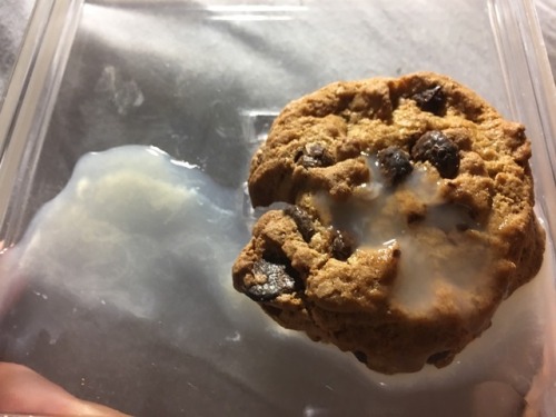 fuzzygumby:Late night snack. Milk, cookies & cum