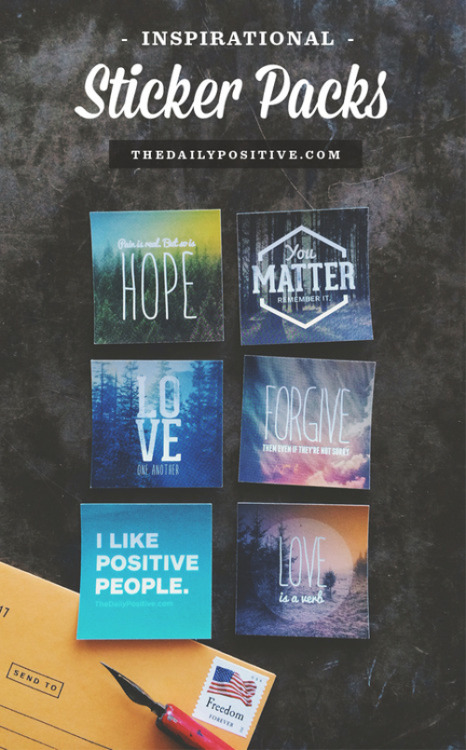 thedailypozitive: Help us fight anxiety and depression by purchasing an inspirational sticker pack. 