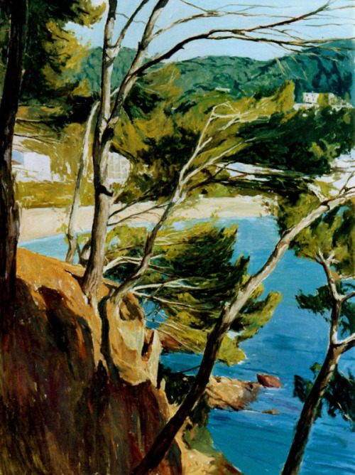 Trees of Llafranc    -    Alejandro CabezaSpanish b. 1971-Oil on canvas