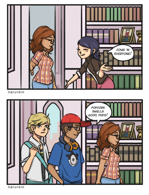 Adrienette fancomic for ya’ll based on this fanart I made 2 years ago (the photo of marinette in han