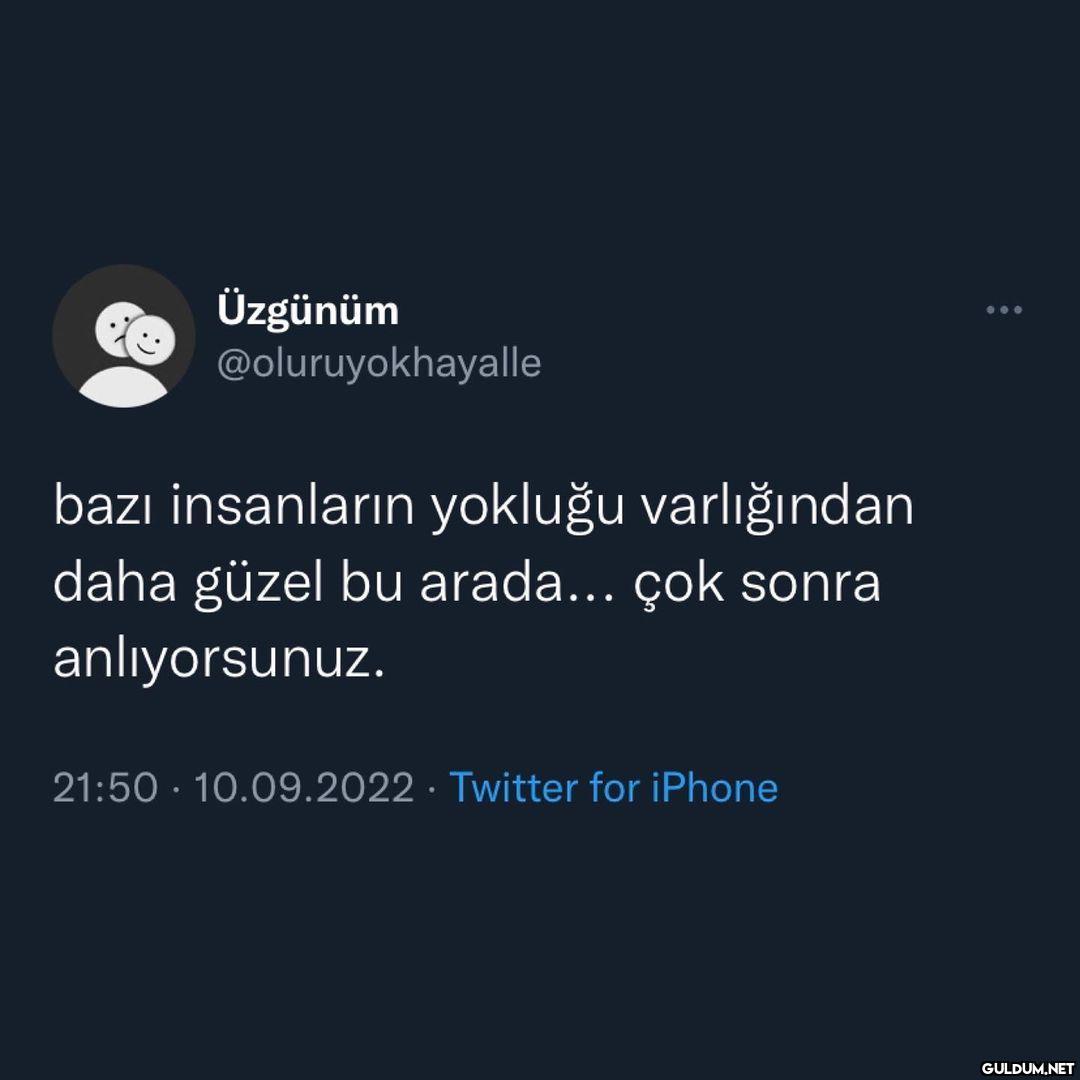 Üzgünüm @oluruyokhayalle...