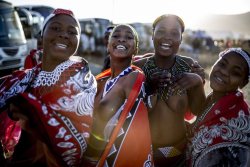     Zulu women at the reed dance. Via The