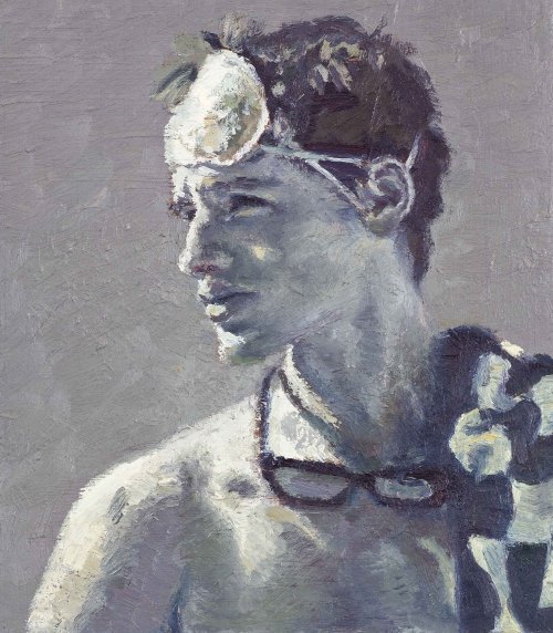 ydrorh:  Bather, 2010, Oil on canvas, 40x35 cm (Photo Ran Erde)http://www.yisraeldrorhemed.com/https://www.flickr.com/photos/yisrael_dror_hemed