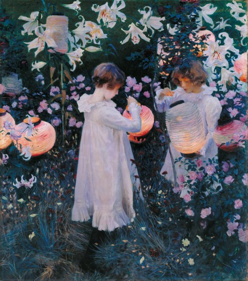 John Singer Sargent - Carnation, Lily, Lily, Rose 1885. Oil on canvas.