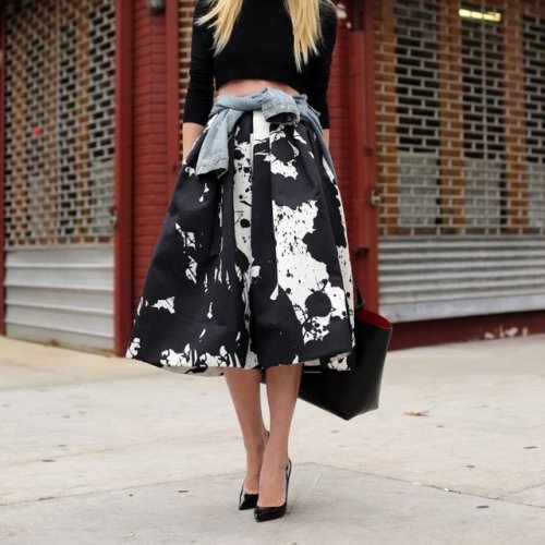 Paint Splatter Full Skirt by Tibi pointed toe from HeelsFetishism
