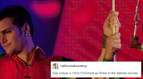 tyleroakley: chrisodonnell: Chris O’Donnell as Robin: Gay Icon™ [based on this post] T