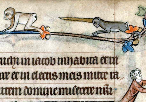 monkey and unicornbook of hours, Flanders ca. 1300Cambridge, Trinity College B.11.22, fol. 11r