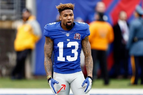 malecelebrityzone: lamarworld: *requested* (PART 1 of 2) NFL player Odell Beckham Jr ass & bulge