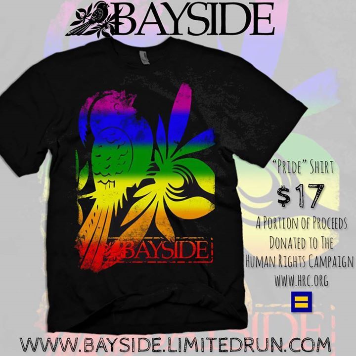 The awesome guys in Bayside made this new Pride t-shirt and are giving a portion of the proceeds from sales to the Human Rights Campaign
It’s only $17 for a limited time, get yours and help support a great cause athttp://www.bayside.limitedrun.com/