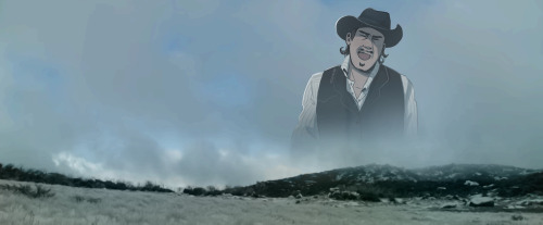 osombu: did some screen cap redraws of the big enough music video but with red dead characters bc i 