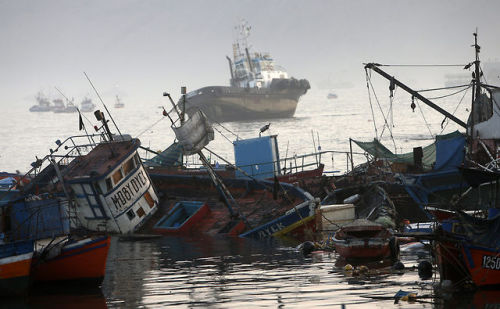 davod:  Earthquake off the coast of Chile (via The Big Picture)  A powerful 8.2 magnitude earthquake hit the Chile coast late April 1 that caused a small tsunami. Six people died and over 900,00 residents were evacuated along the coast. Strong aftershocks