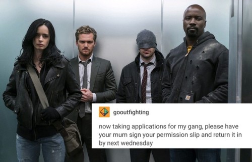 marvel-is-ruining-my-life:The Defenders + text posts