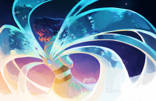 voidbug: ★LAPIS LAZULI★ I was going to paint rainbows from the light diffusion of the water but made