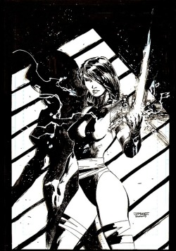 keaneoncomics:  Psylocke by Jim Lee 