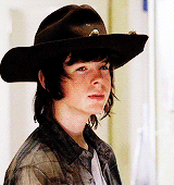 world-of-walkers:     the walking dead meme | nine characters [3/9]↳ Carl Grimes 