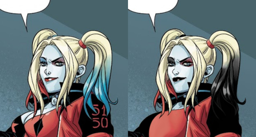 bikiniarmorbattledamage: mistfather: anna-nicholl: vagabond-art: unpopular opinion: harley quinn is 