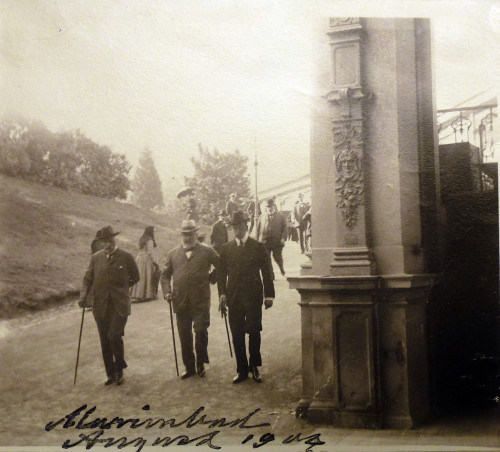 King Edward VII at Marienbad, Bohemia, 1904.The King came for the waters, which he would drink every