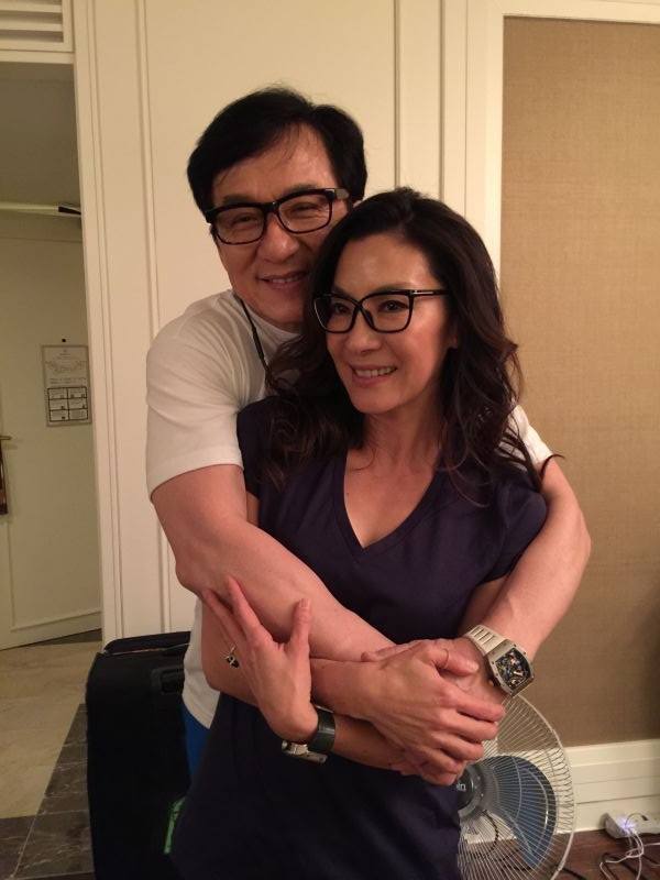 gutsanduppercuts:  Then and now: Jackie Chan and Michelle Yeoh in 1993 and 2015.