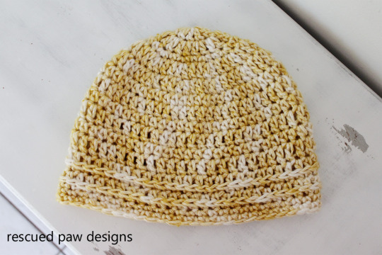 Simple Chained Crochet Beanie Hat Pattern :: Rescued Paw Designs