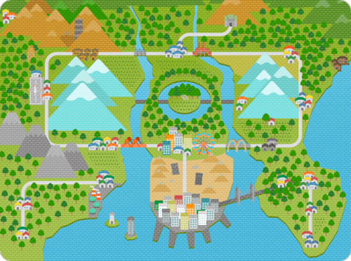 ochazuke-yokochou:[Pokemon region maps: Kanto, Johto, Hoenn, Sinnoh, Unova and Kalos]