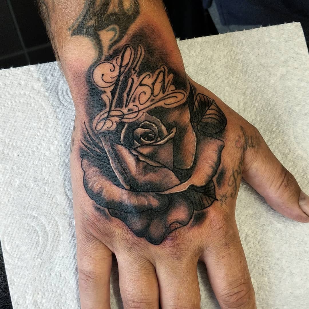 OLLIE KEABLE TATTOOS — Cool hand rose on Jason. Thanks buddy #tattoo...