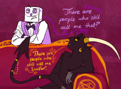 The devil and king dice imagined as humans :) by Lilliangracefull on  Newgrounds