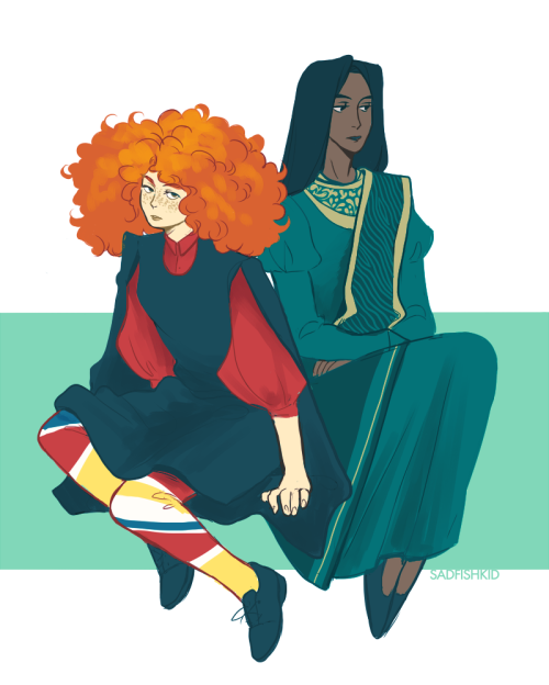 thosebizzareserpents:Second year Mafalda Prewett and fourth year Poonima Shah of Slytherin House c.1