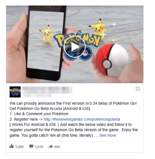 Another fake Pokémon GO Beta Sign-Up is circulating Facebook these couple of days. PLEASE DON’T CLIC