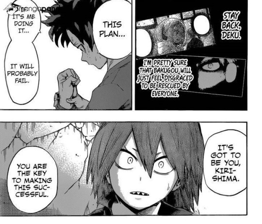 kiraelric: After reading through the manga I can easily say no.  Izuku and Katsuki’s relationship is far stronger, due to both experiences together and time. Izuku and Katsuki haven’t just know each other for over a decade but they also grew up together,