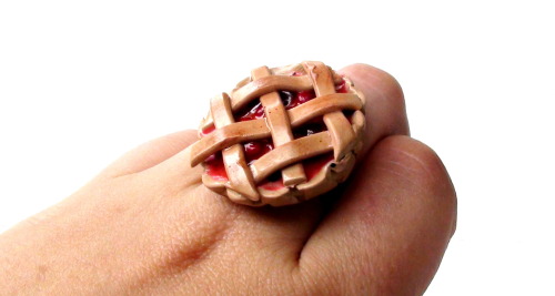  Realistic Pie Rings. Blueberry Cherry or Apple PieFor Sale at https://www.etsy.com/shop/WTFcharms