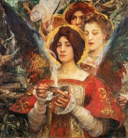 boloa-el:  The Spirit of the Forest by Edgard Maxence 1898  Oh my god this is wonderful.