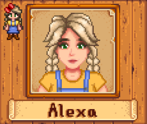 pixelvalley: Made a portrait for my farmer Alexa in her ‘classic’ outfit! I’m very proud. :3 minus t