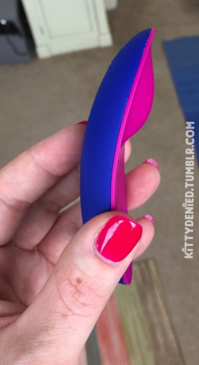 kittydenied:  Got a new vibrator!! (http://www.ohmibod.com) This one can be controlled by an app on Sir’s phone from any distance. It fits nicely in the shield and once the belt is locked on tight, theres nothing I can do to escape the vibrating. :) When