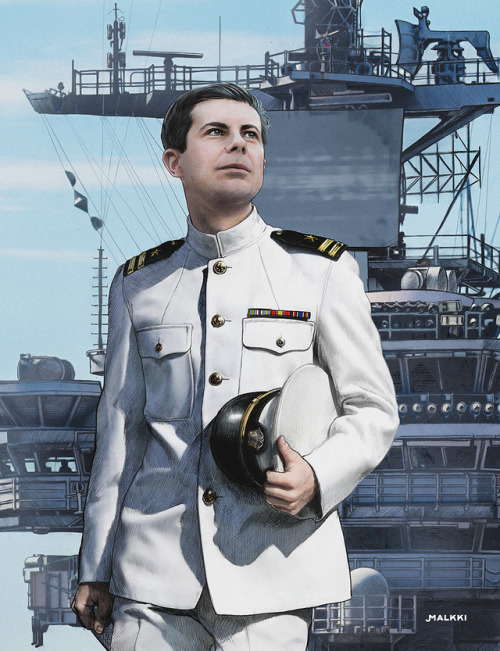 Lieutenant Pete  US Navy Lieutenant Pete Buttigieg in white service dress uniform. .The work on twit