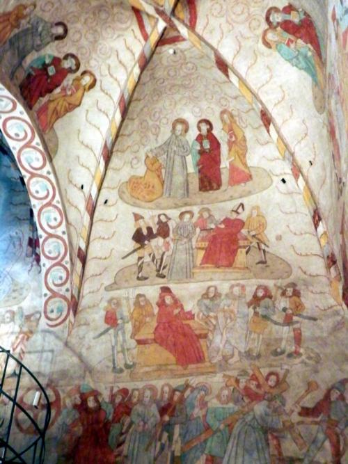 medievalart:Another Secco painting depicting EasternLohja church1510-1522Rather blurry, since taken 