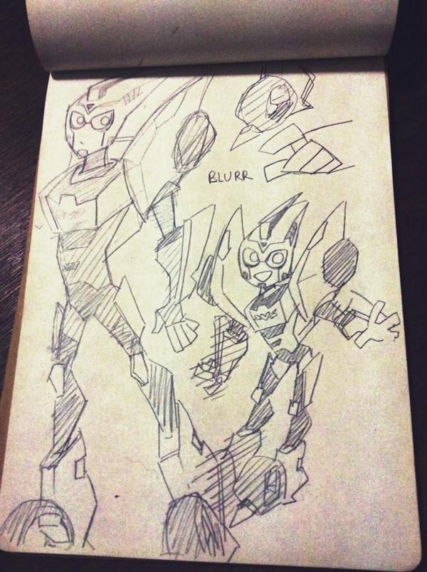 coralus:  I attempted to draw Blurr from Transformers Animated, the first character