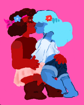 oobloodyotakuoo:  lapphy sapphy and eternal flame love to kiss through the spring