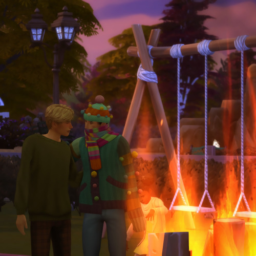 neighborhood bonfire - briar invited over all the neighbors and toby ended up with a crush on doroth
