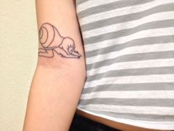 motherclam:  Brand new lil snail girl tattoo~!