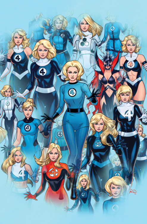 russelldauterman:FANTASTIC FOUR #47 variant! ⓸⚪️ Invisible Woman costumes cover, drawn and colored b