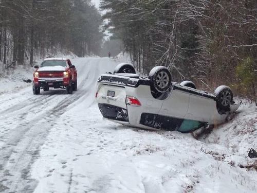 askexquisitetwi:  darklyspectre:  facade-the-slacker:  Alabama right now during this huge snow storm.  This is what we are currently going through right now.  holy shit.  No offense but don’t you guys have winter tires? I have driven through more