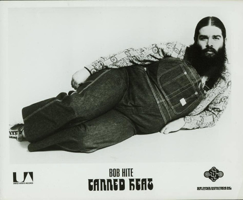 Canned Heat, Bob Hite, funny promo card, ca. 1970