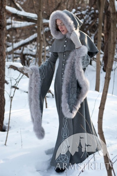 Wool grey fantasy coat &ldquo;Heritrix of the Winter&rdquo; Just too beautiful!! &lt;3 &